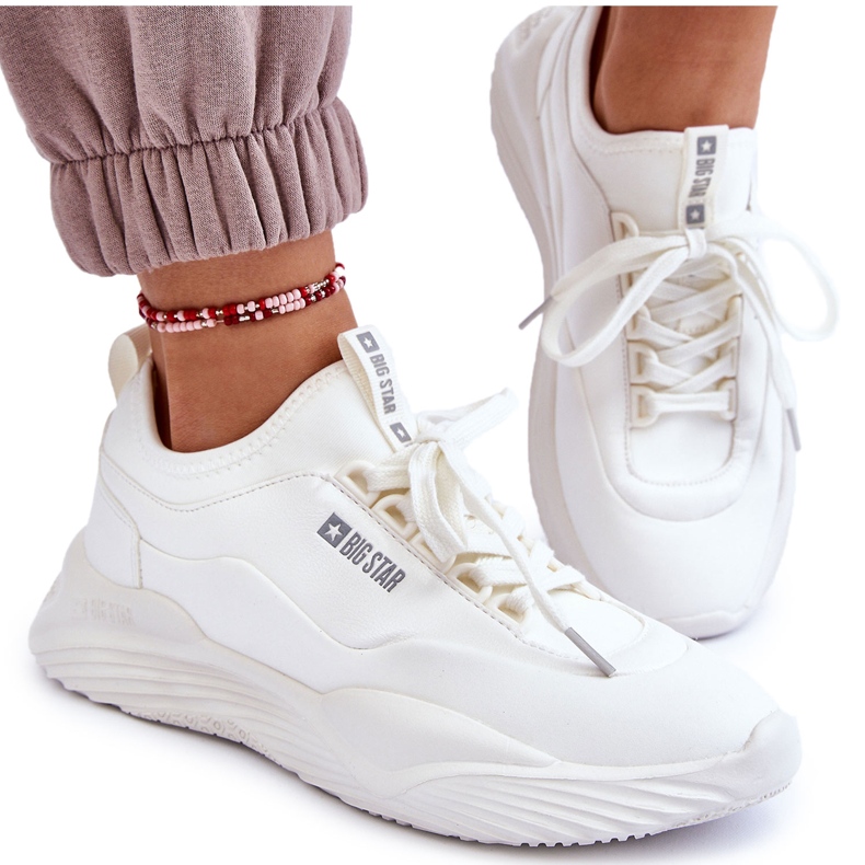 Naisten lenkkarit Memory Foam System Big Star LL274417 valkoinen