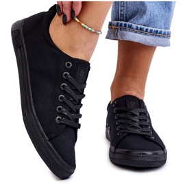 Naisten sileät matalat tennarit Big Star LL274057 musta