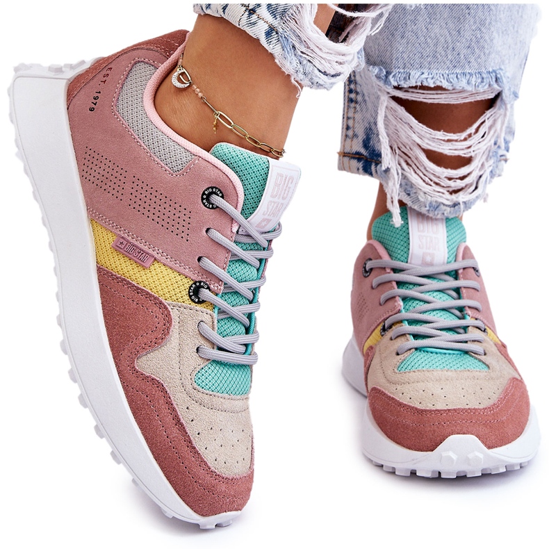 Naisten tennarit Big Star LL274422 Pinkki-beige vaaleanpunainen