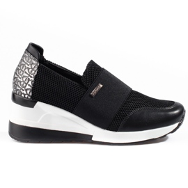 W. Potocki Potocki naisten mustat wedge-lenkkarit