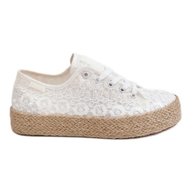 Naisten Big Star -punotut lenkkarit LL274199 valkoinen