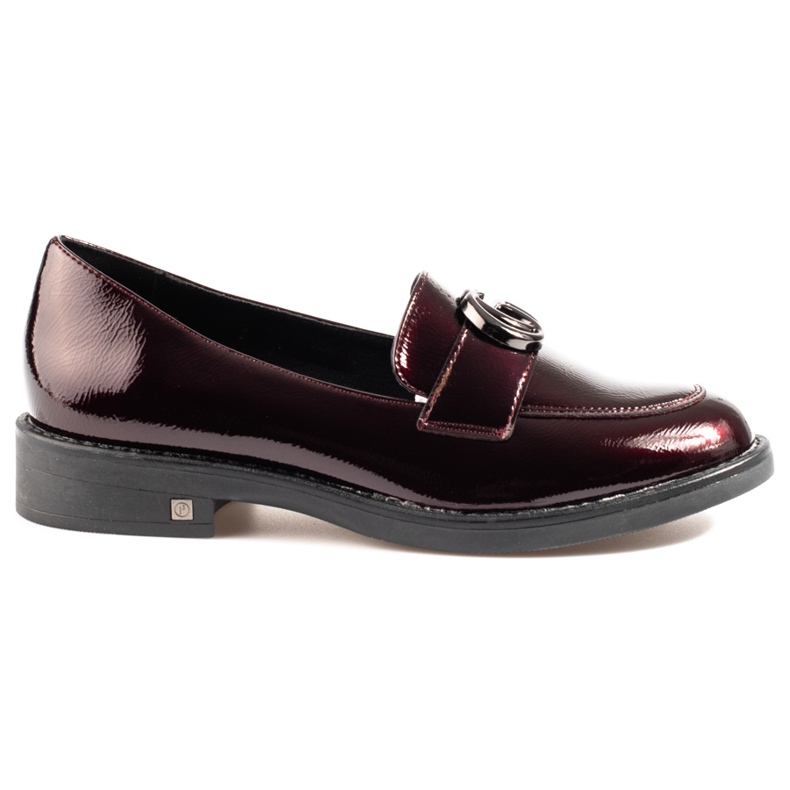 W. Potocki Naisten kastanjanruskeat lordit Potockista tasakorkokengillä punainen