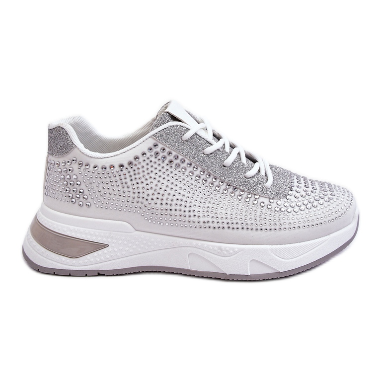 PS1 Naisten tennarit, joissa zirkonia, valkoinen Raiden harmaa