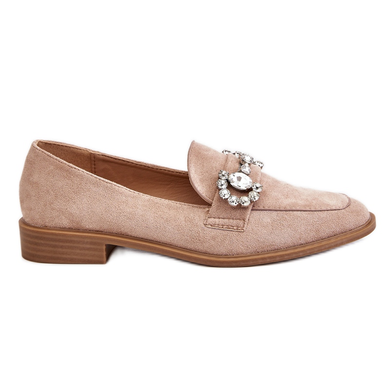 PS1 Elegantti tumma beige mokkanahka Loafers Aliya