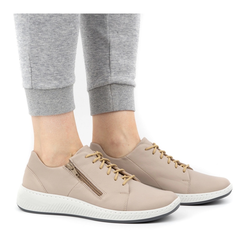 WASAK Naisten kengät nahkalenkkarit 0602W harmaa