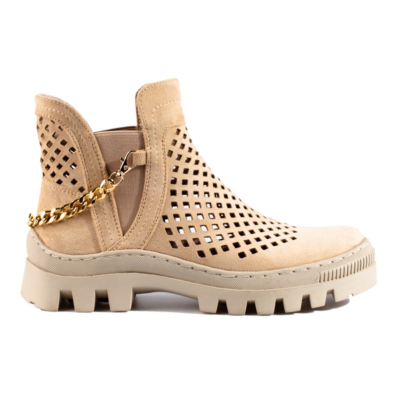 Naisten harjakattoiset saappaat Potocki Beige