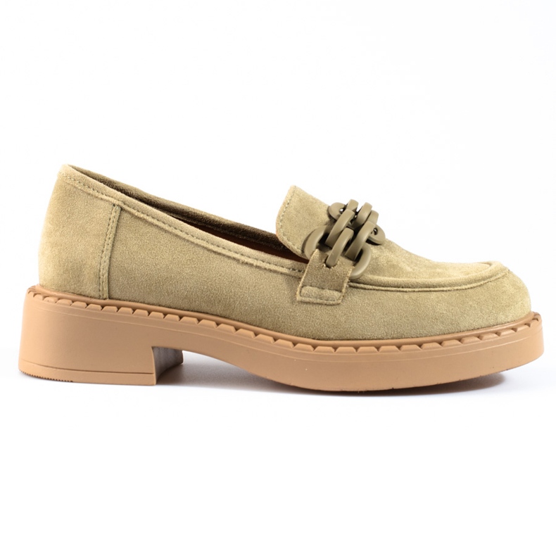 W. Potocki Naisten loafers Potocki oliivi mokka vihreä