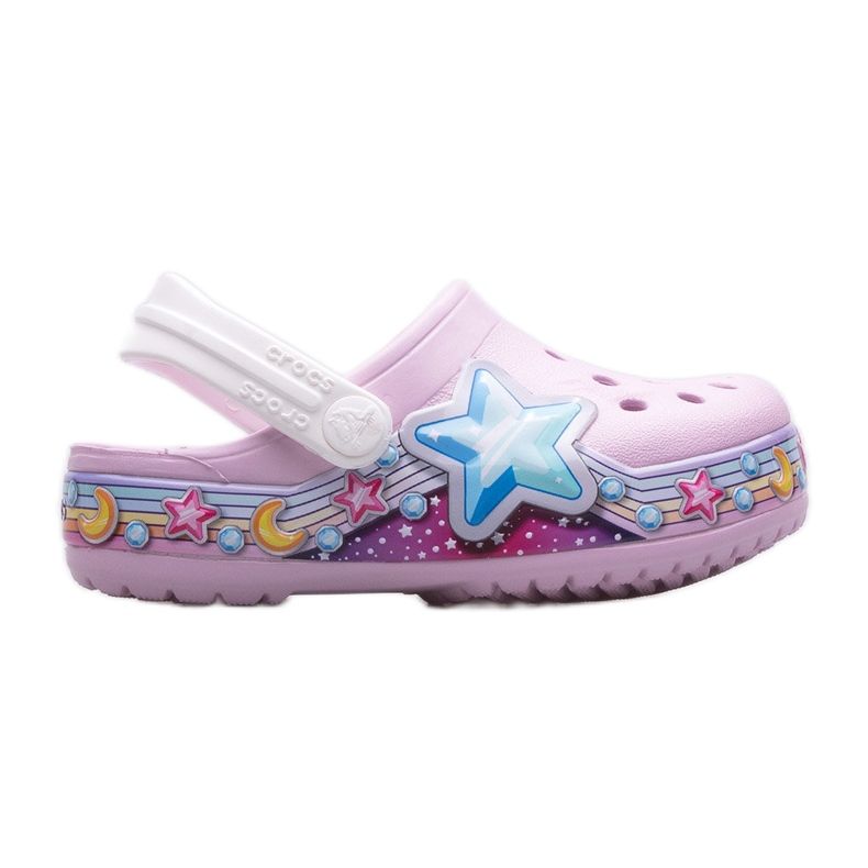 Puukengät CROCS Fl Star Band Clog Kids 207075-6GD vaaleanpunainen