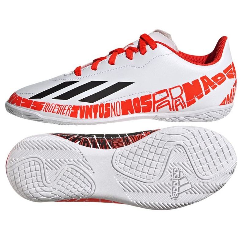 Adidas X Speedportal.4 Messi In Jr GW8400 jalkapallokengät valkoinen valkoinen