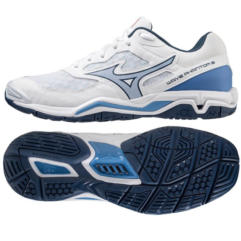 Mizuno Wave Phantom 3 M X1GA226022 käsipallokengät valkoinen valkoinen