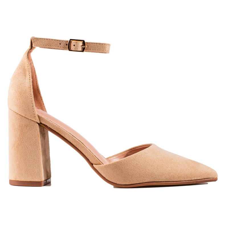 Naisten Shelovet mokkanahkaa beigeä pumput