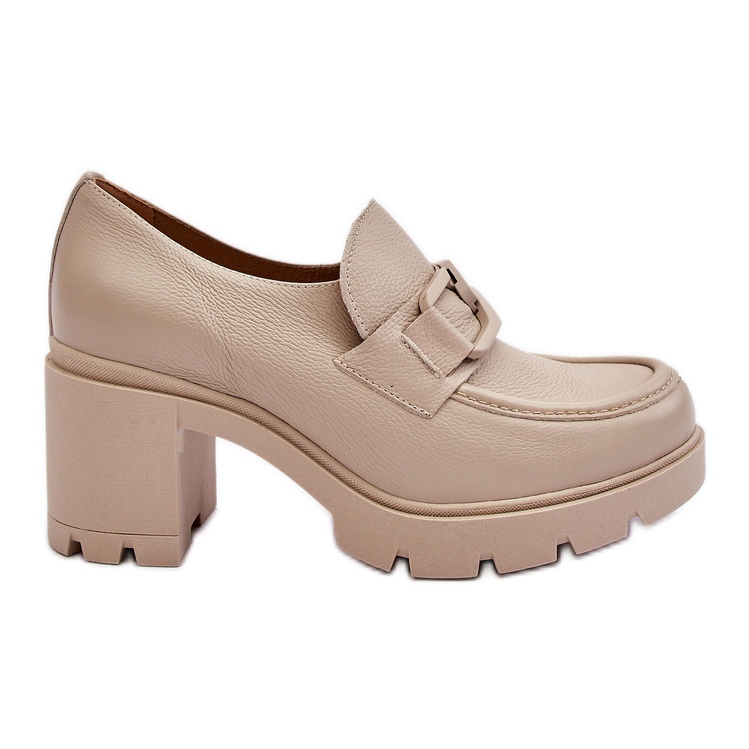 Lemar Tyylikkäät kengät pylväässä beige Harmell-koristeella