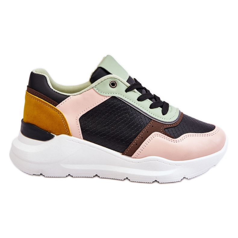 PG1 Naisten nahkaiset tennarit, musta ja vihreä Chaya