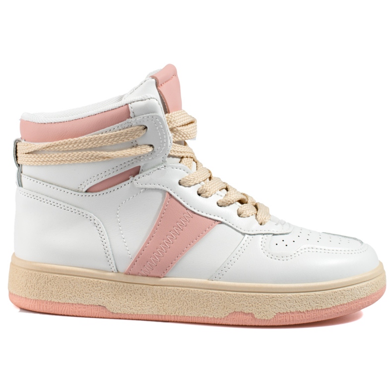 Naisten Shelovet korkeat valkoiset tennarit valkoinen