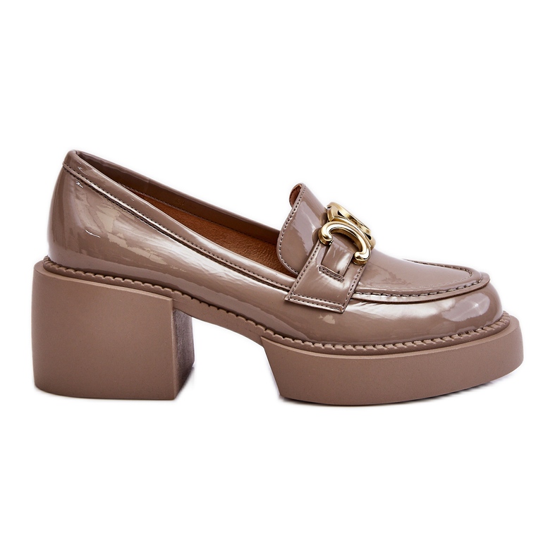 S.Barski Muodikkaat pumput massiivisilla korkokengillä beige Imani