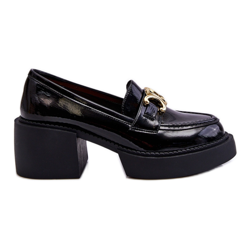 S.Barski Muodikkaat pumput massiivisilla korkokengillä musta Imani