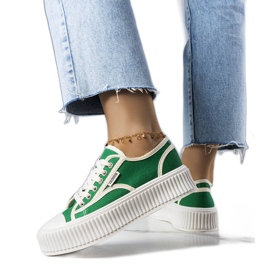 PA1 Connien vihreät alustalenkkarit valkoinen