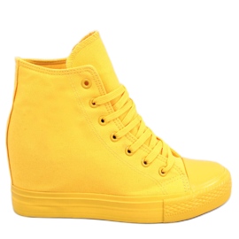 BM Parks Yellow Ankle Wedge -lenkkarit keltainen