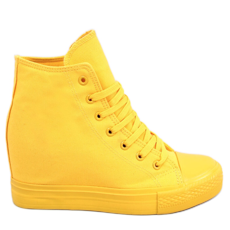 BM Parks Yellow Ankle Wedge -lenkkarit keltainen