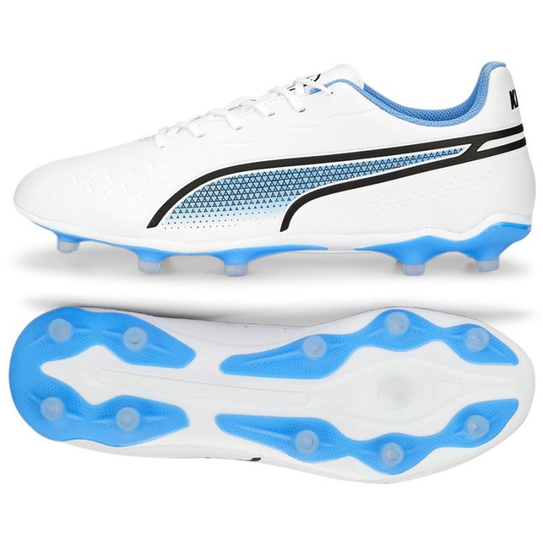 Puma King Match FG/AG M 107257 01 jalkapallokengät valkoinen valkoinen