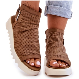 BM Naisten Camel Adonis -nilkkasandaalit ruskea BM Naisten Camel Adonis -nilkkasandaalit ruskea