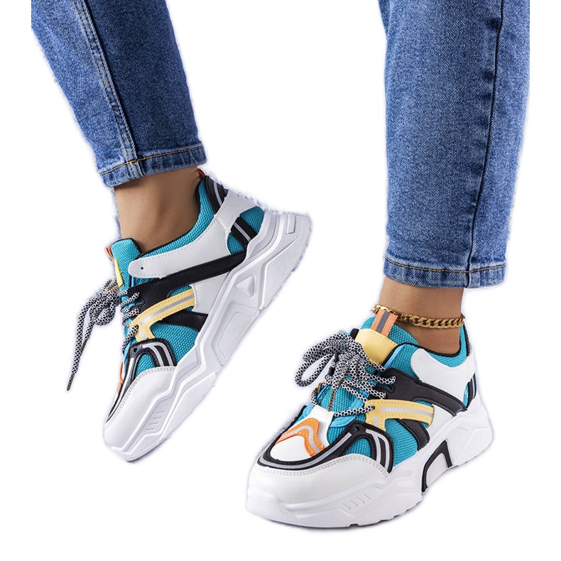 Delois naisten siniset tennarit valkoinen