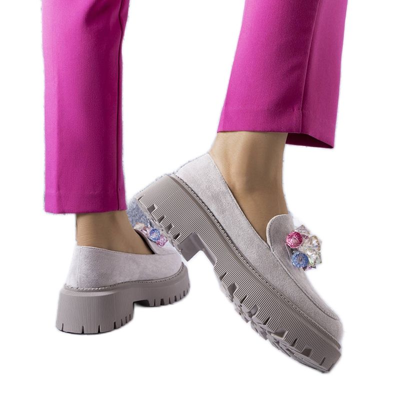 PA1 Harmaa Brogues kristalleilla Levasseurilta