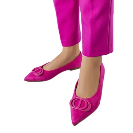 Grignonin vaaleanpunaiset ballerinat ekologisesta mokkasta vaaleanpunainen