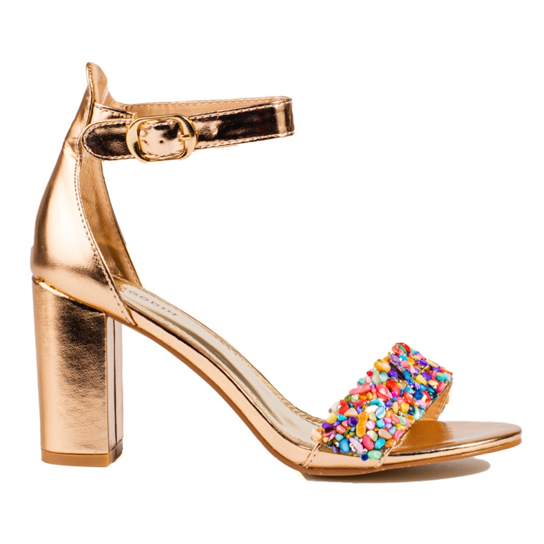 Shelovetin tyylikkäät kullanväriset sandaalit kultainen