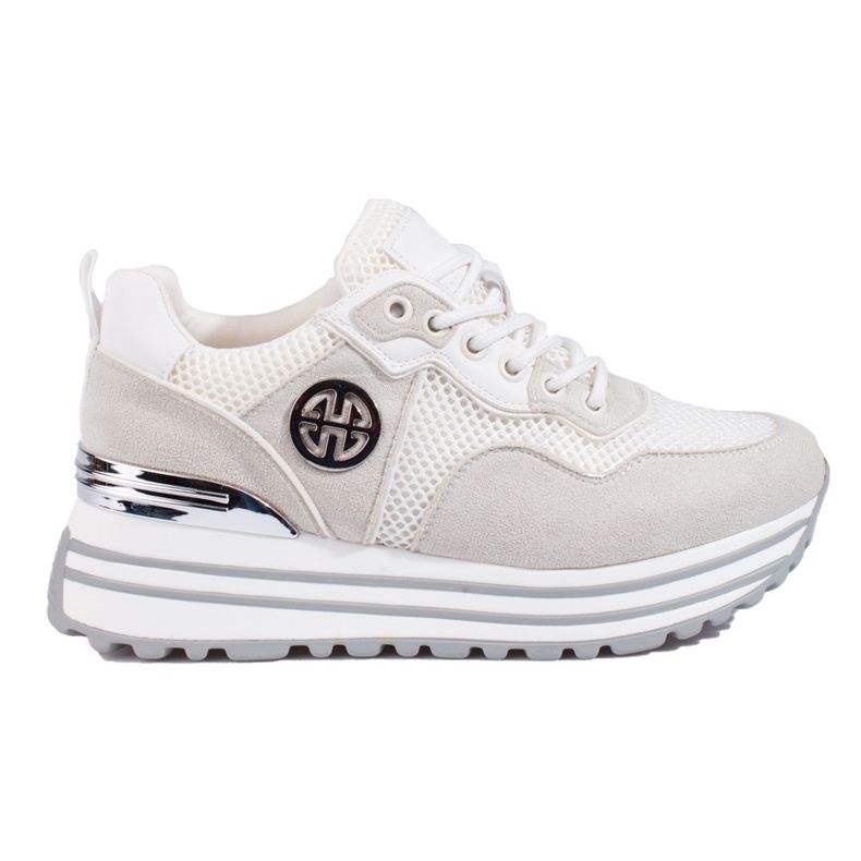 W. Potocki Naisten nauhalliset lenkkarit Potocki valkoinen