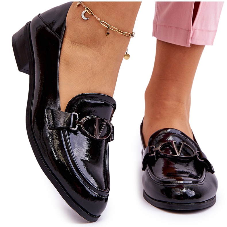 Vinceza Mustat Marra Patent tasakorkoiset loaferit