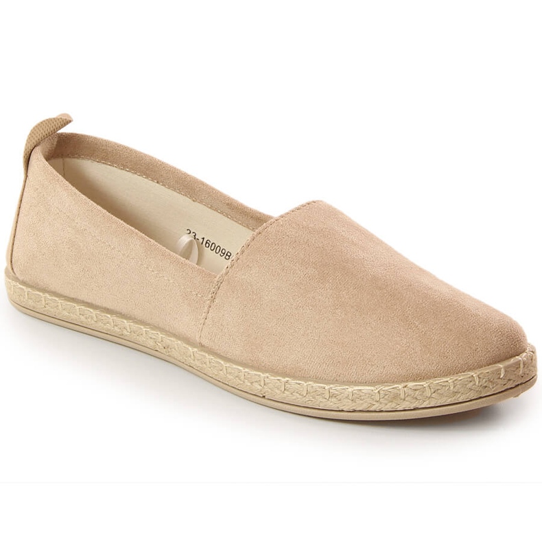 Naisten beige-slip-on espadrillit Potocki 16009