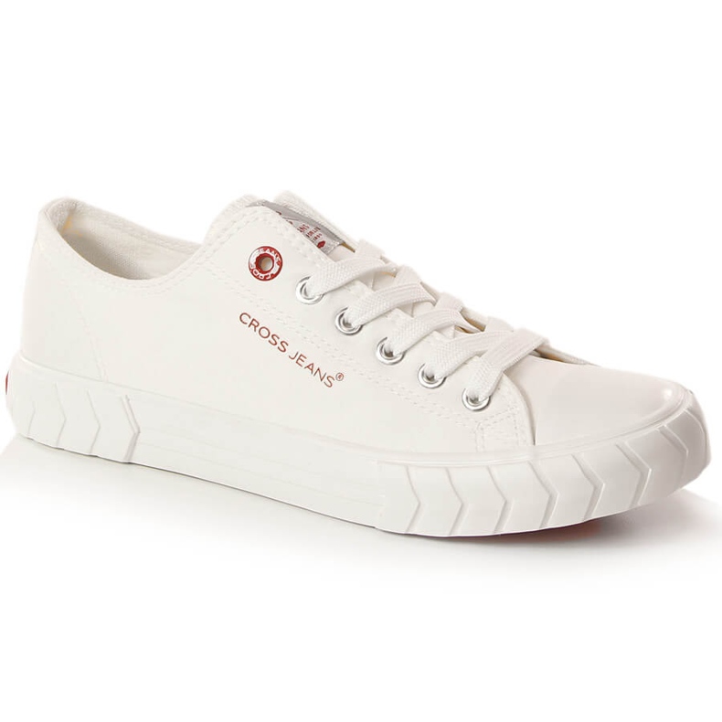 Cross Jeans LL2R4052C valkoiset nauhalliset matalat tennarit valkoinen