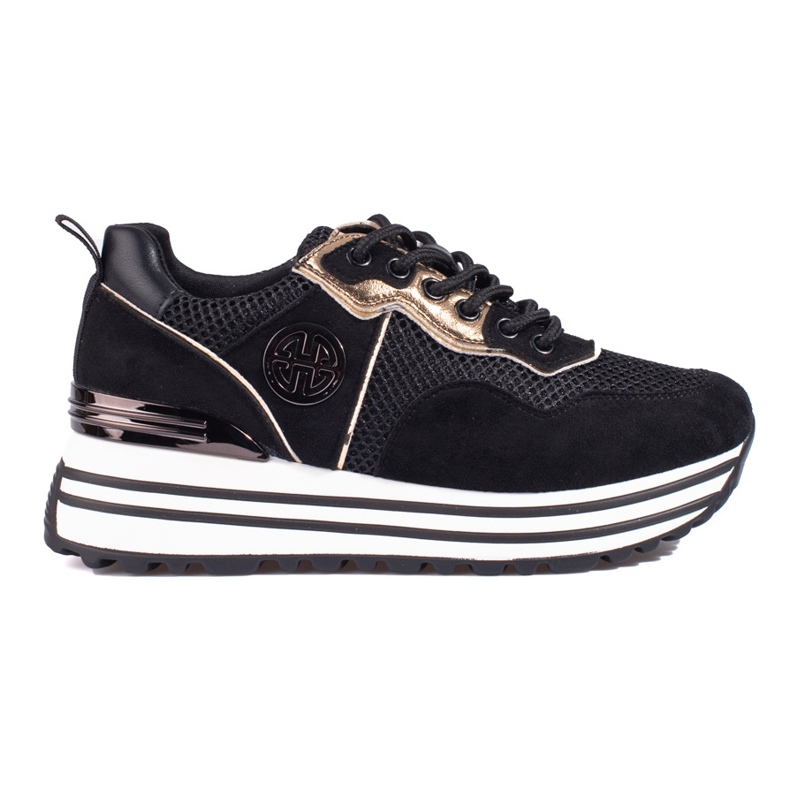 W. Potocki Naisten nauhalliset lenkkarit Potocki musta