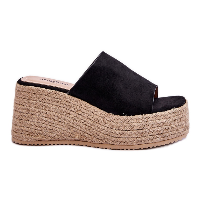 FS1 Naisten kiila- ja alustatossut, musta Ysabel