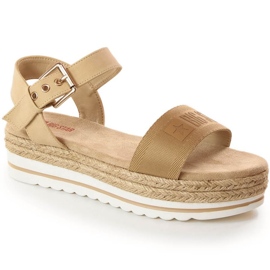 Platform espadrille sandaalit Big Star W INT1849 beige