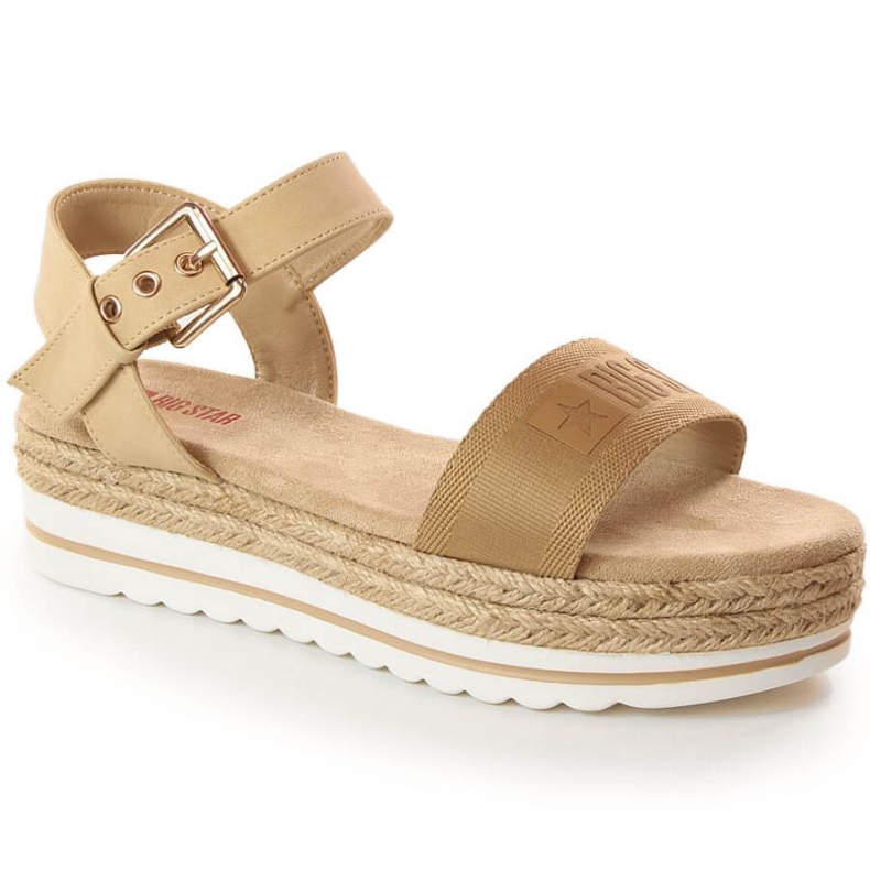 Platform espadrille sandaalit Big Star W INT1849 beige
