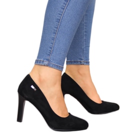 Sergio Leone 1457 mustat mokkanahkaiset korkokengät