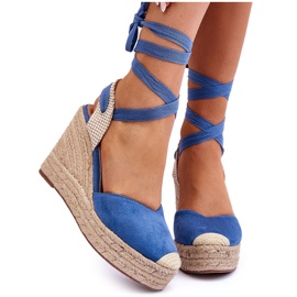 Sidotut sandaalit Korkeakiila Sininen Lendy