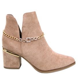 BM Virginia Khaki kevätkorkoiset saappaat beige