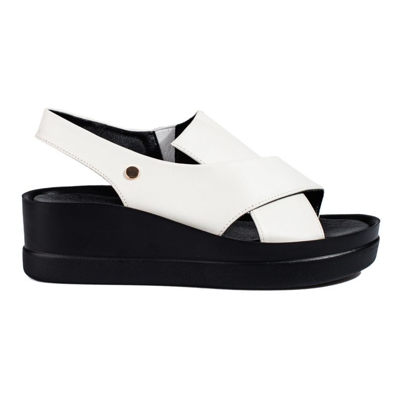 Naisten Shelovet wedge sandaalit valkoiset valkoinen