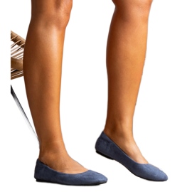 Julesin tummansiniset eko-mokkanahkaballerinat sininen