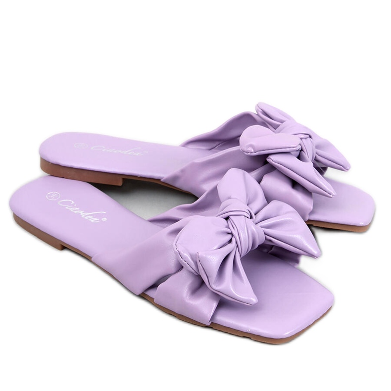 Minnen Purple Bow Slides violetti