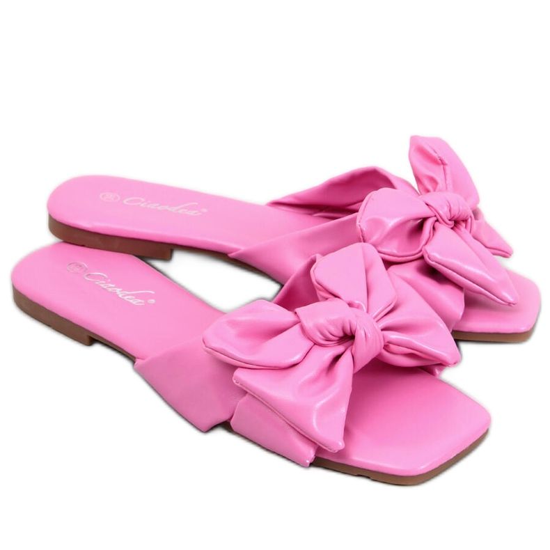 BM Minnen Pink rusettitossut vaaleanpunainen