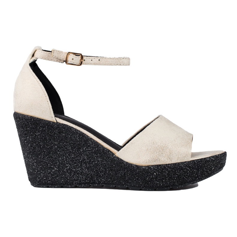 Naisten Shelovet beige-korkeat sandaalit