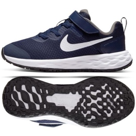 Nike Revolution 6 Jr. DD1095-400 kengät valkoinen tummansininen