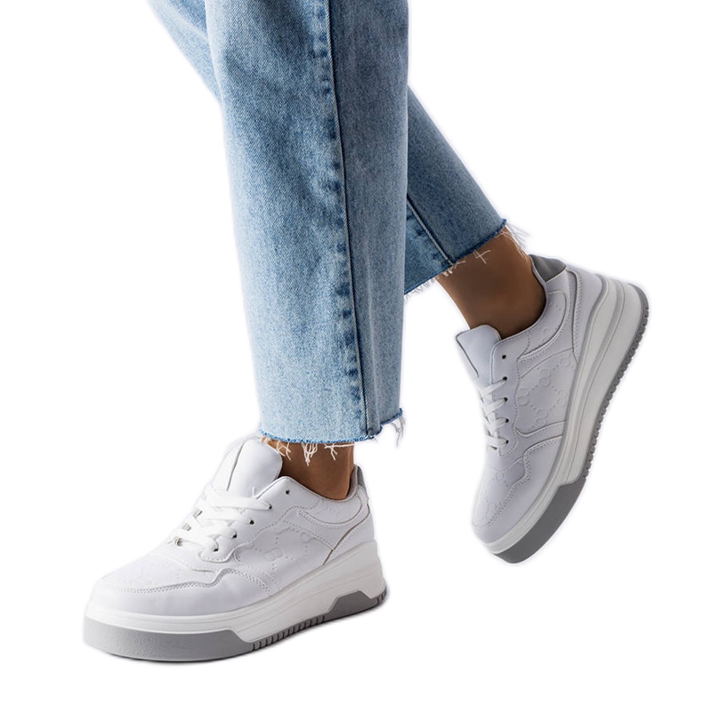 Valkoiset lenkkarit, joissa on Pare-kuvio valkoinen