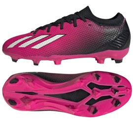 Adidas X Speedportal.3 Fg Jr GZ5071 jalkapallokengät vaaleanpunainen ruusuja ja violetteja