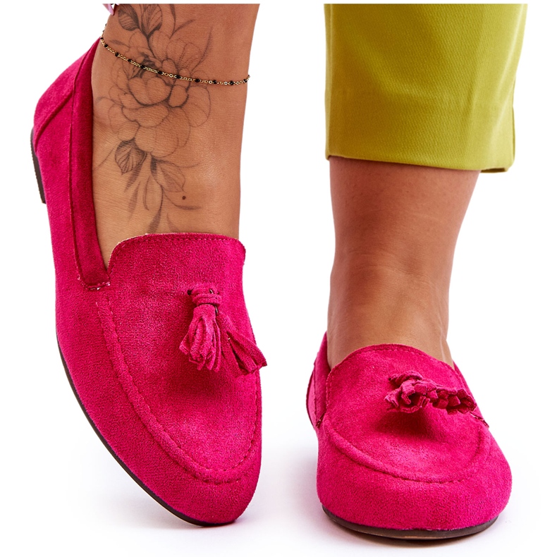 Suede Classic Loafers Hapsut Fuchsia Averil vaaleanpunainen