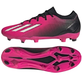 Adidas X Speedportal.3 Fg M GZ5076 jalkapallokengät vaaleanpunainen ruusuja ja violetteja
